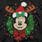 Disney Minnie Mouse Christmas Sweater Adult Size 2 Womens Black Sweater