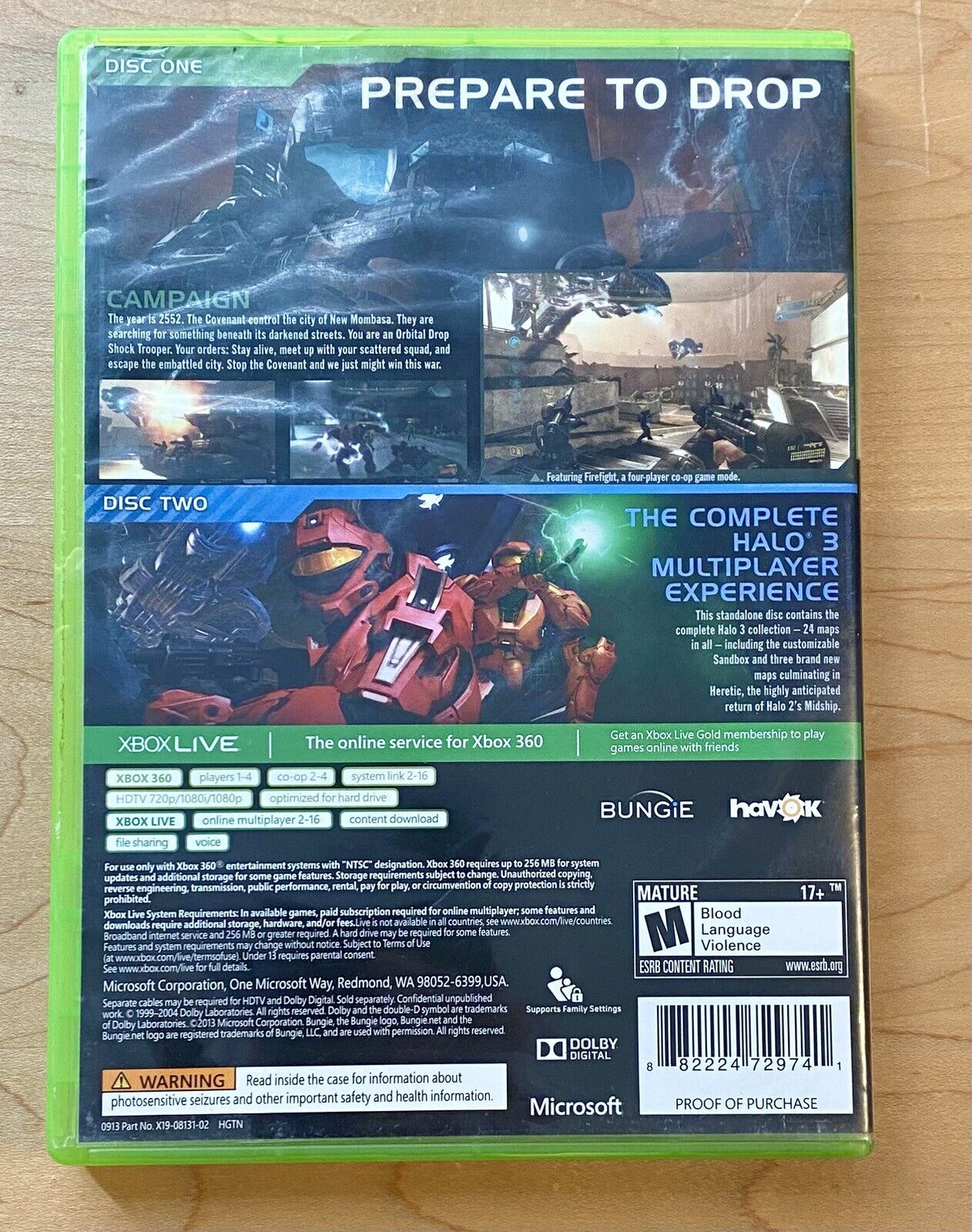 Halo 3 ODST (Microsoft Xbox 360, 2009) CIB  w/ Manual, Authentic & Tested