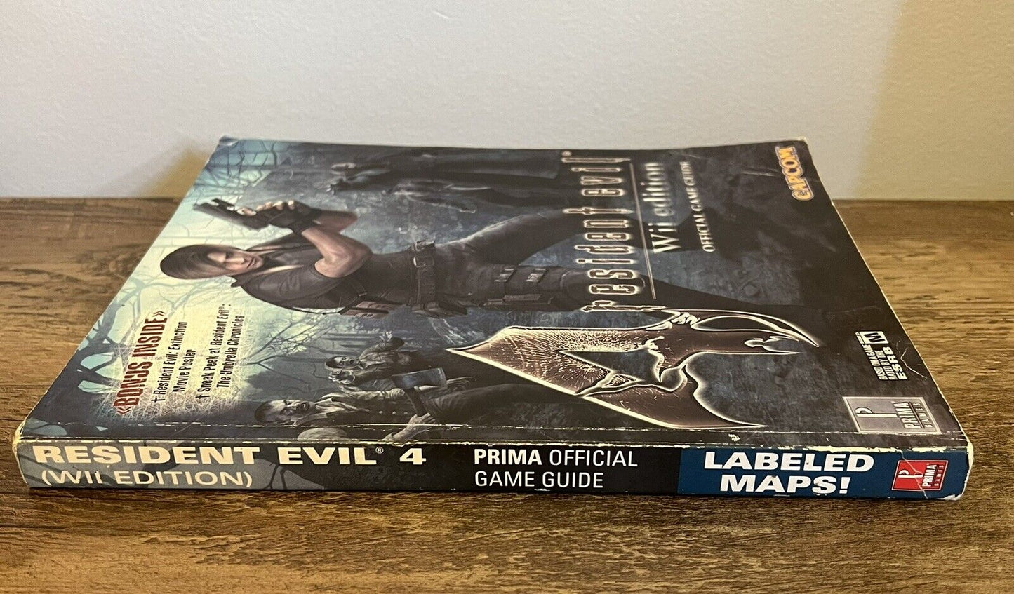 Resident Evil 4 Wii Edition Prima Official Strategy Guide Capcom No Poster