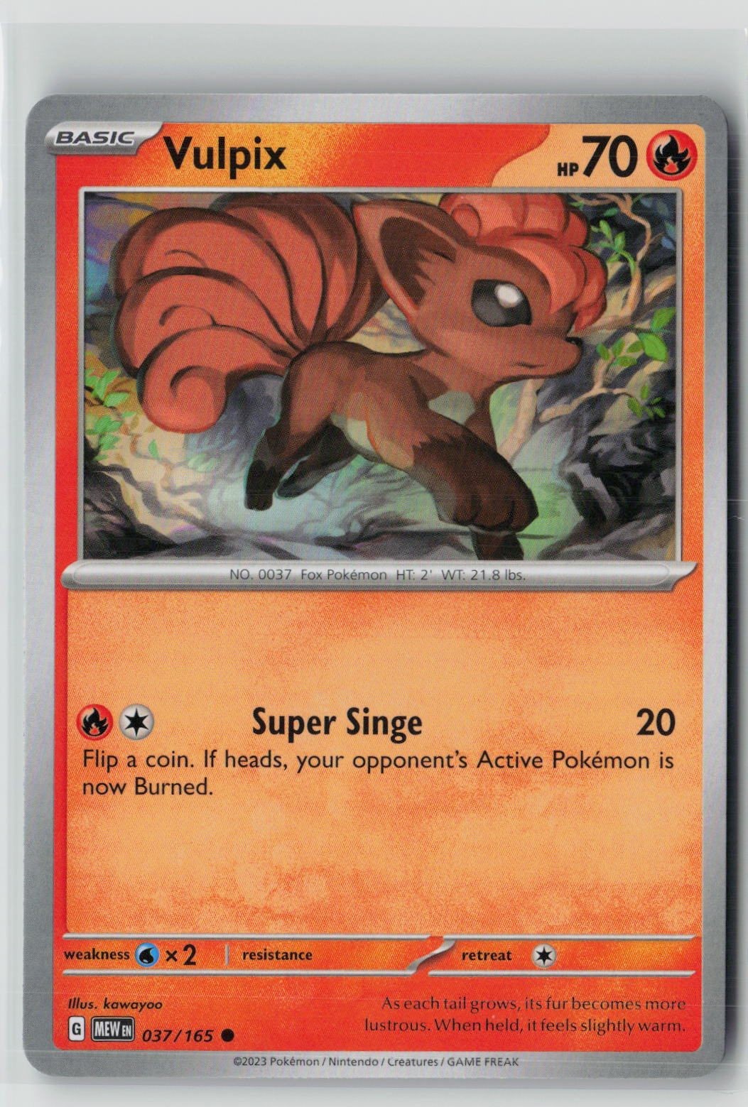 Vulpix (SV: Scarlet & Violet 151 037/165) NM