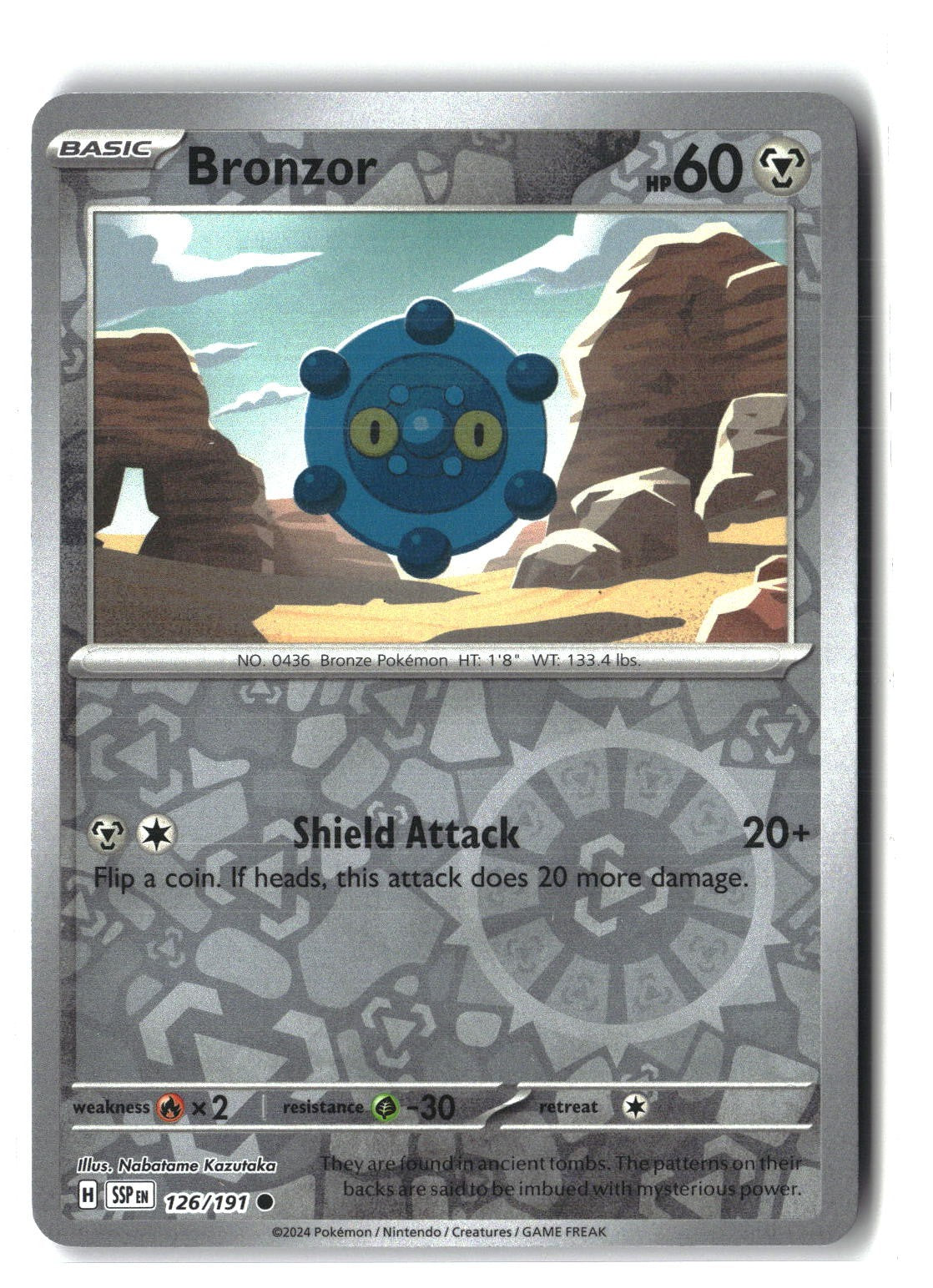 Bronzor Reverse Holofoil NM (Surging Sparks 126/191)
