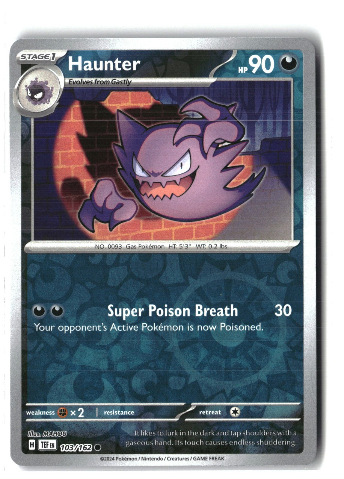 Haunter Reverse Holofoil NM (Temporal Forces 103/162)