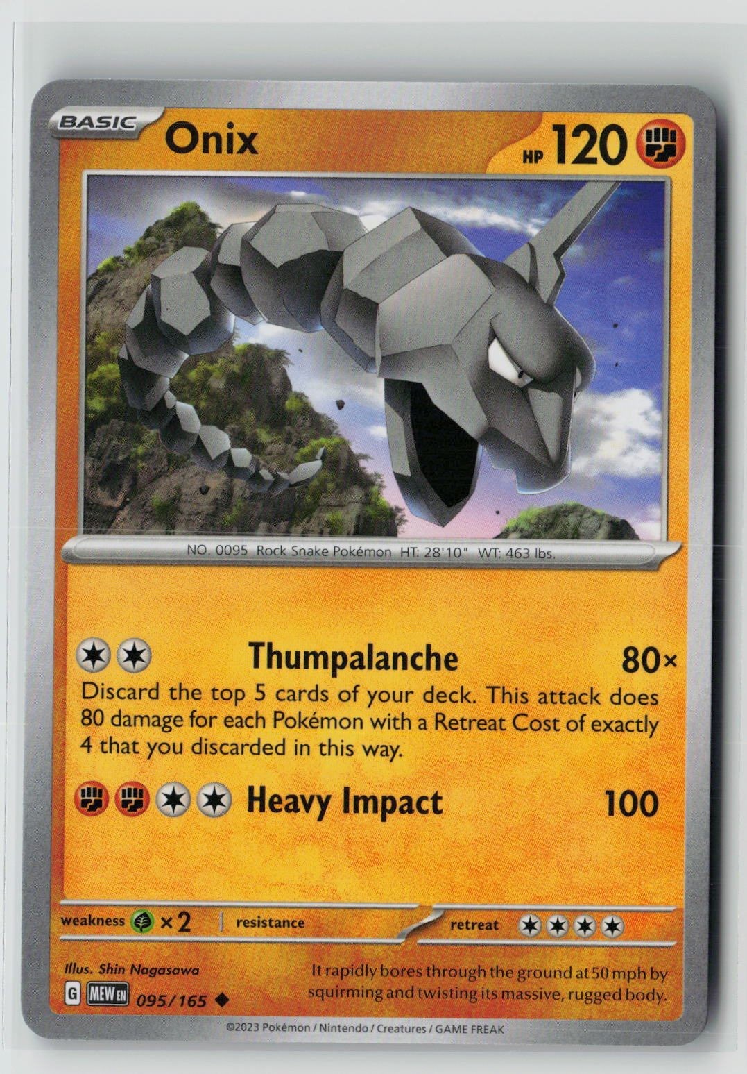 Onix (SV: Scarlet & Violet 151 095/165) NM