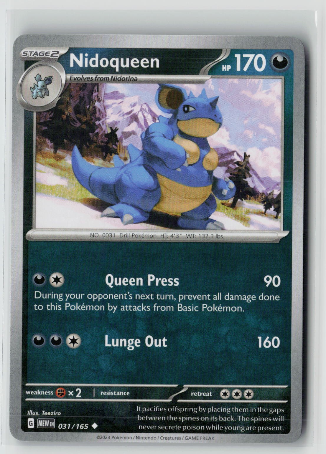 Nidoqueen (SV: Scarlet & Violet 151 031/165) NM