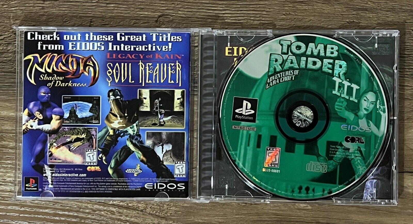 Tomb Raider III 3 Sony PlayStation 1 PS1 Black Label CIB Manual & Reg Card!