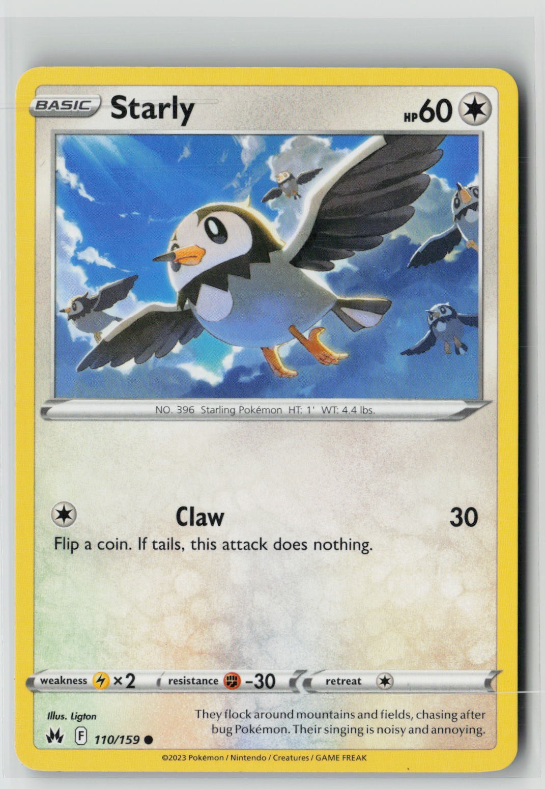 Starly (SWSH: Crown Zenith 110/159) NM