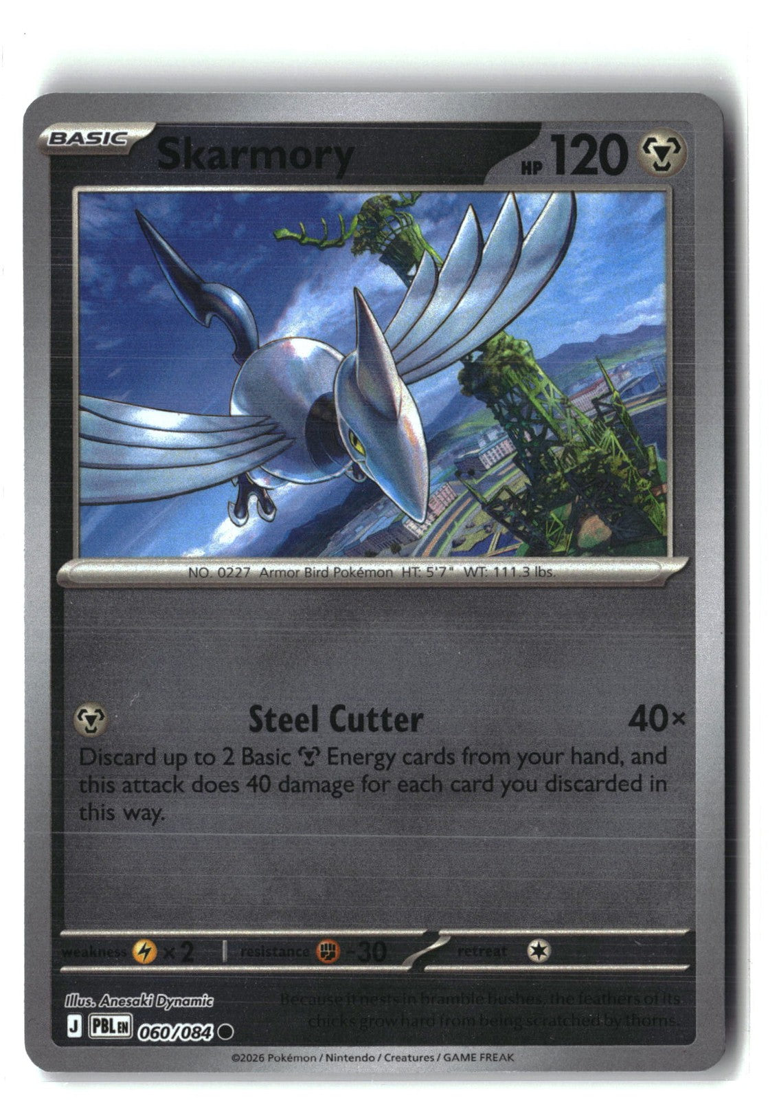 Skarmory Reverse Holofoil NM (Pitch Black 060/084)