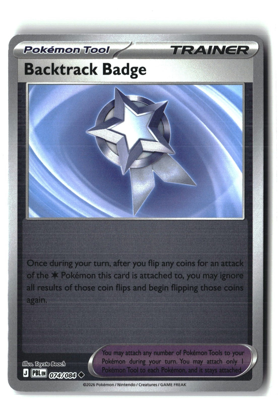 Backtrack Badge Reverse Holofoil NM (Pitch Black 074/084)