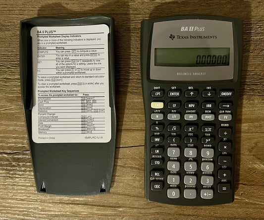 Texas Instruments BA 2 II PLUS Business Analyst Financial Calculator w Cover