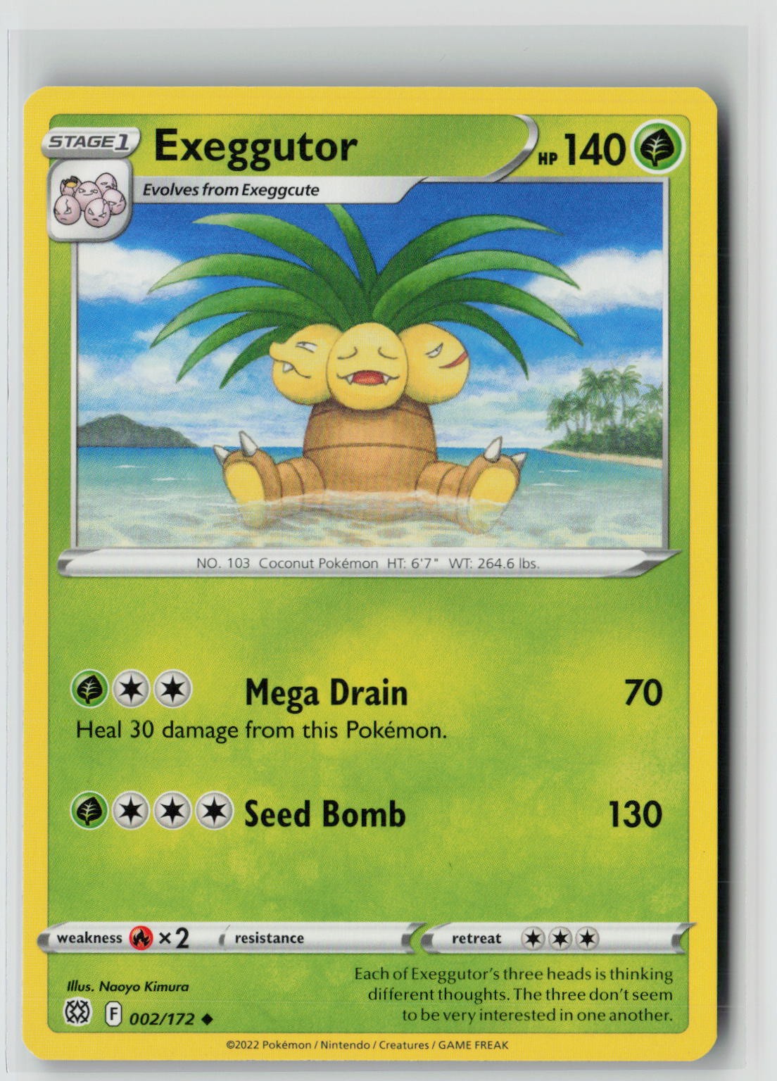 Exeggutor (SWSH09: Brilliant Stars 002/172) NM