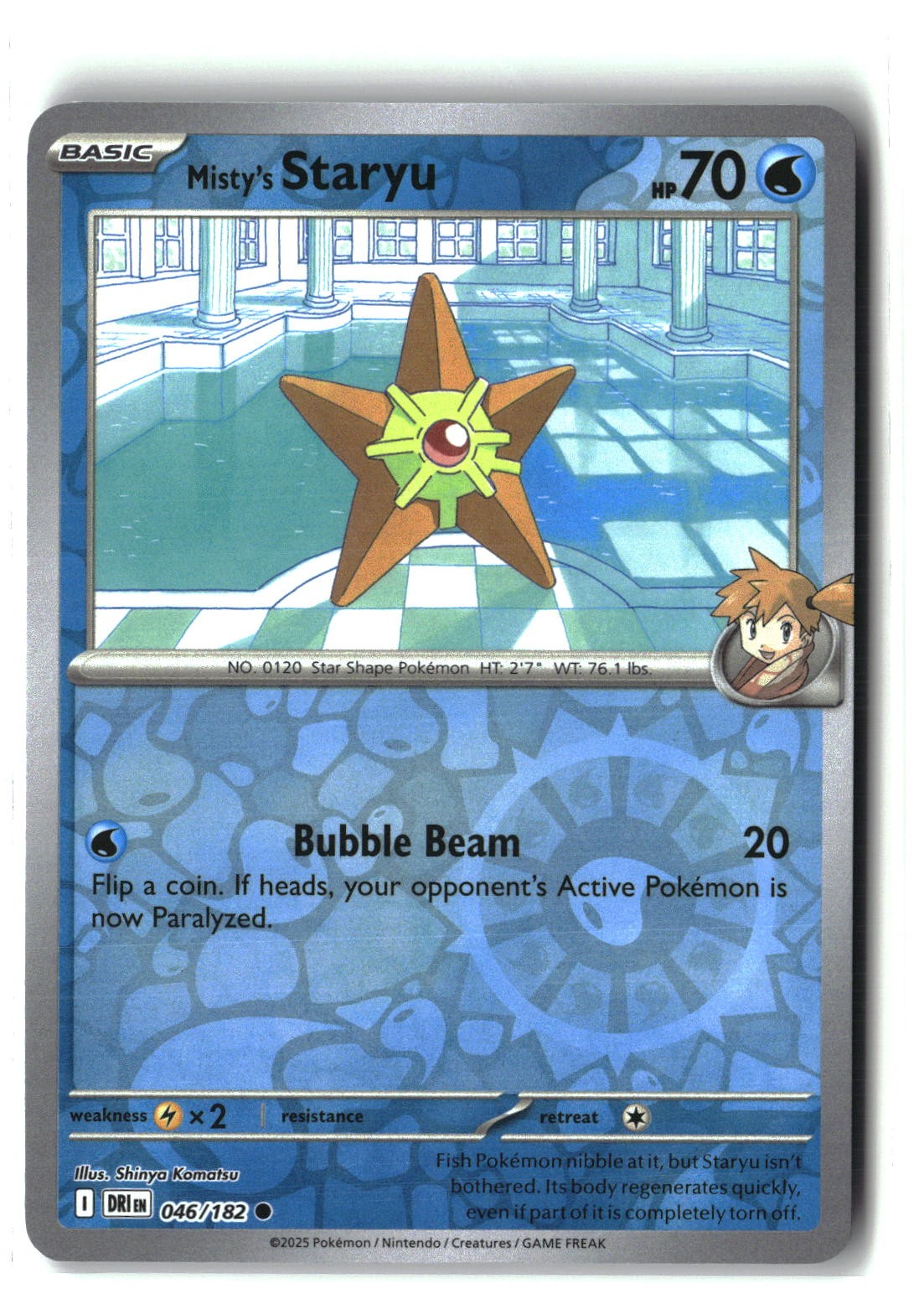 Misty's Staryu Reverse Holofoil NM (Destined Rivals 046/182)