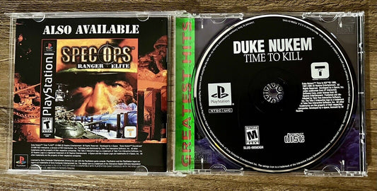 Duke Nukem: Time to Kill Greatest Hits (Sony PlayStation 1, 2001) Tested & Works