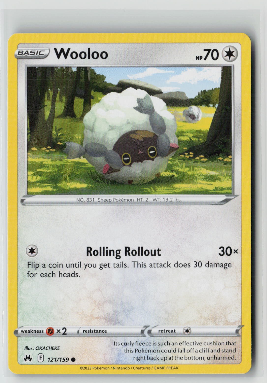 Wooloo (SWSH: Crown Zenith 121/159) NM