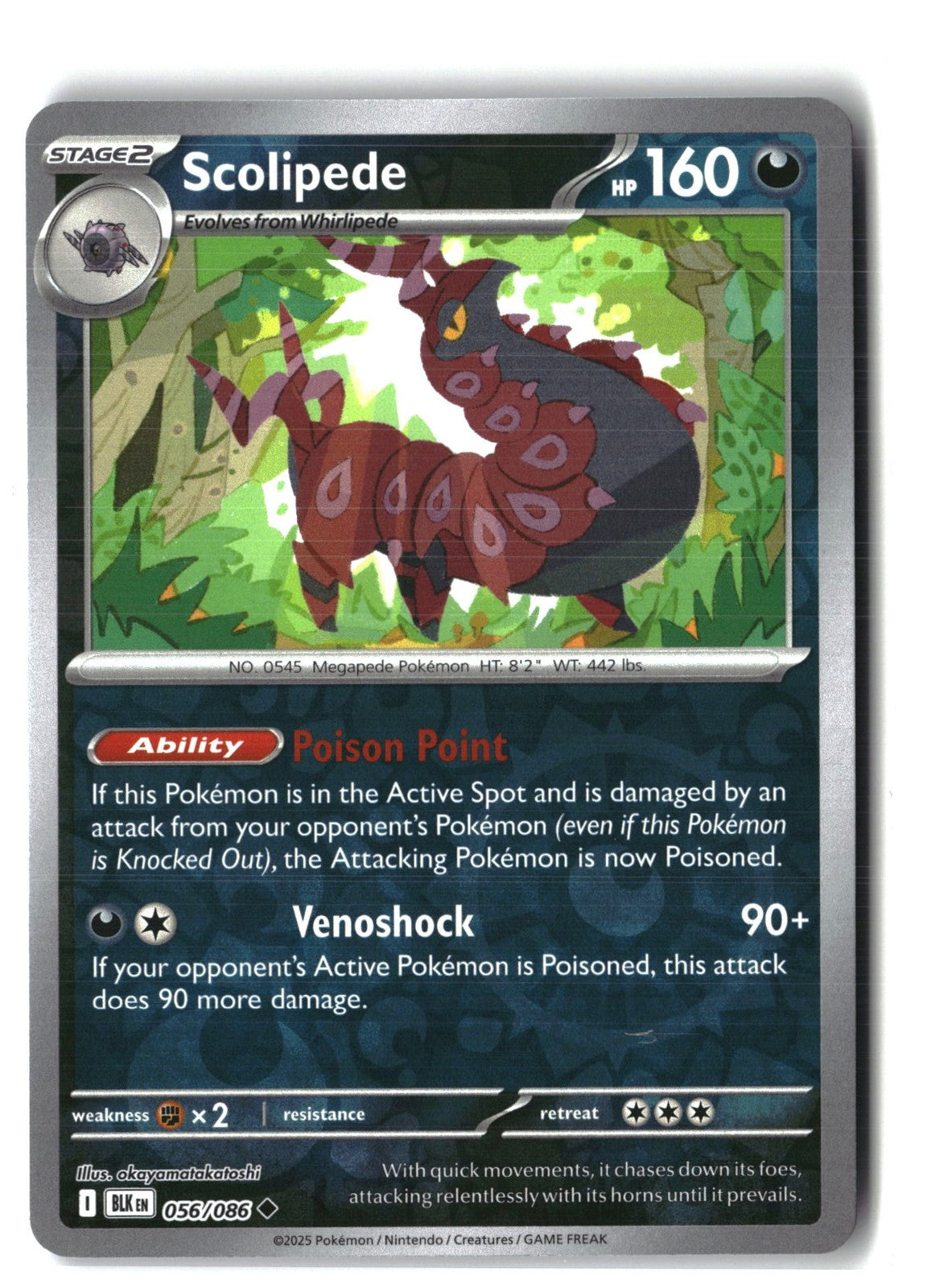 Scolipede Reverse Holofoil NM (SV: Black Bolt 056/086)