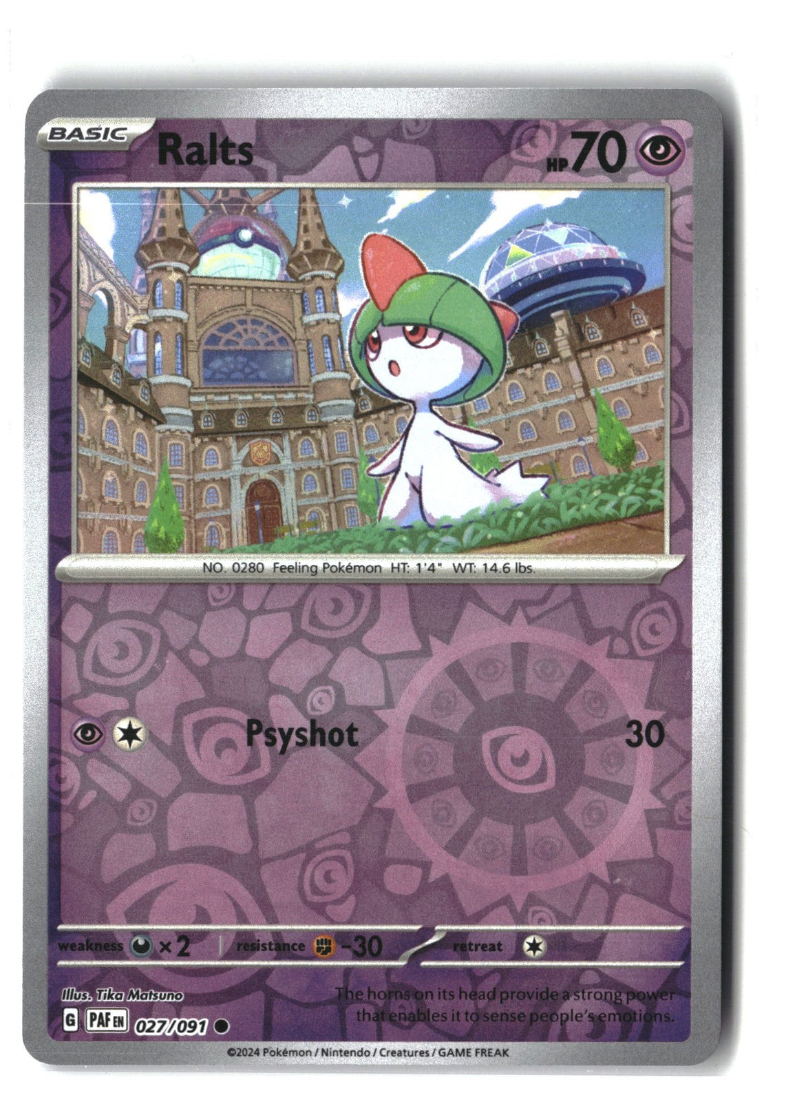Ralts Reverse Holofoil NM (SV: Paldean Fates 027/091)