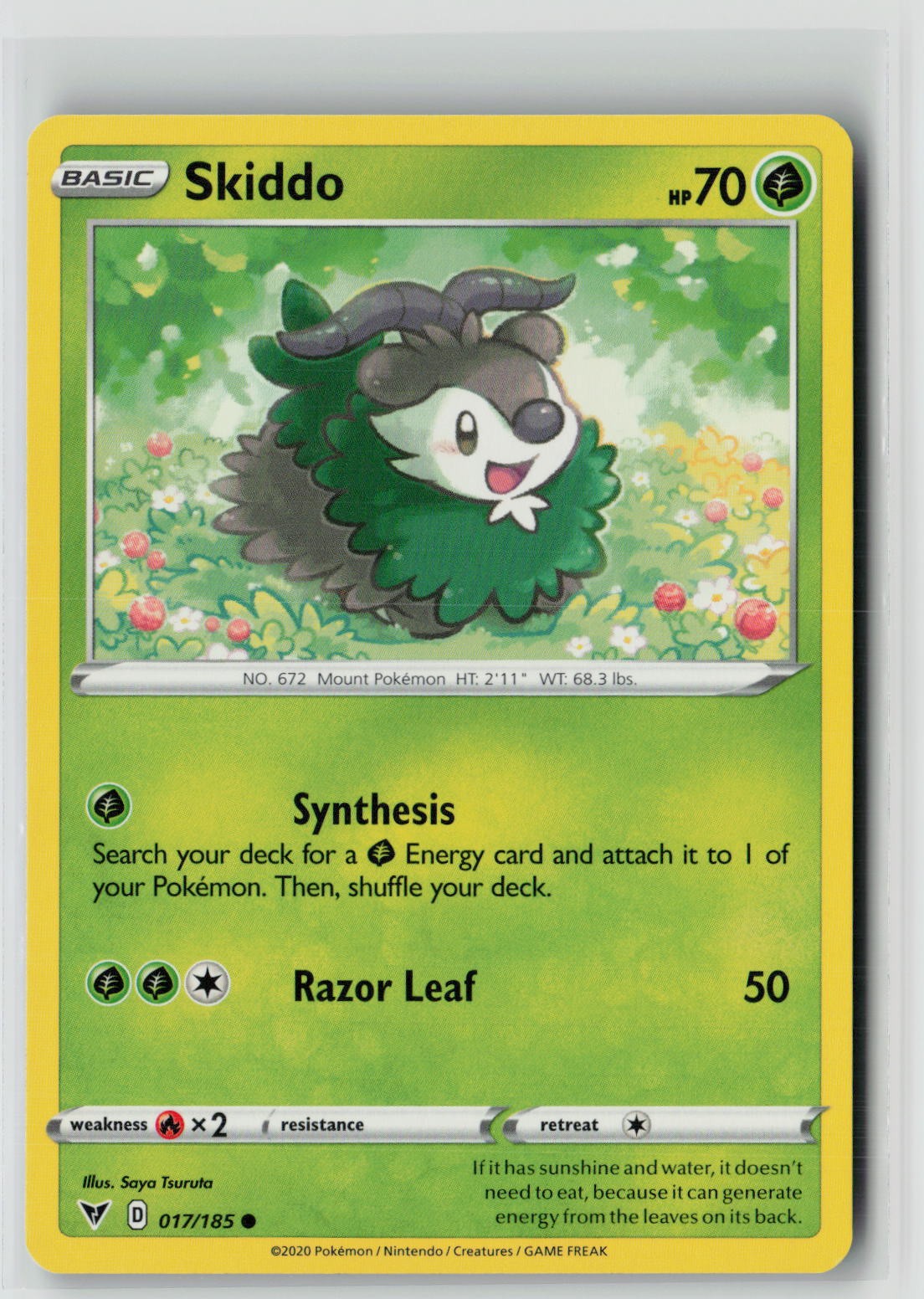 Skiddo (SWSH04: Vivid Voltage 017/185) NM