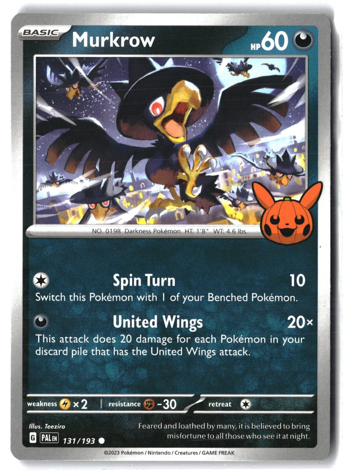 Murkrow (Paldea Evolved 131/193) NM