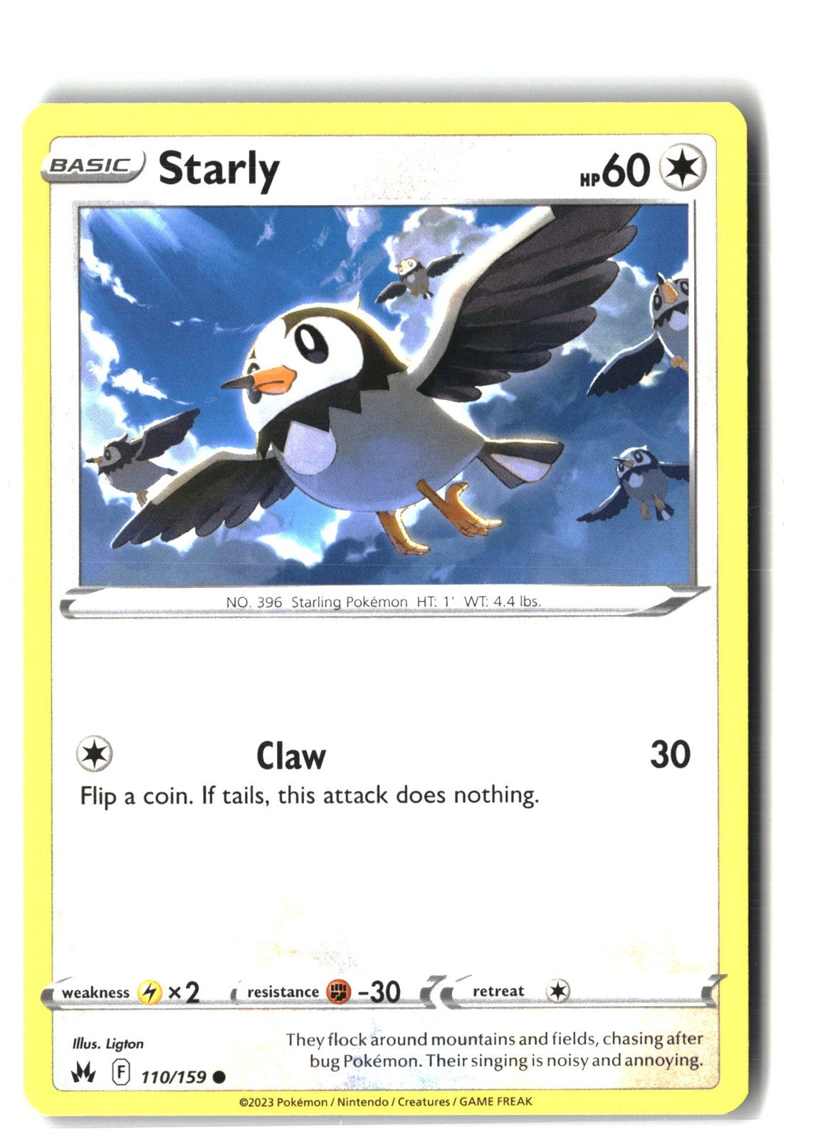 Starly (SWSH: Crown Zenith 110/159) NM