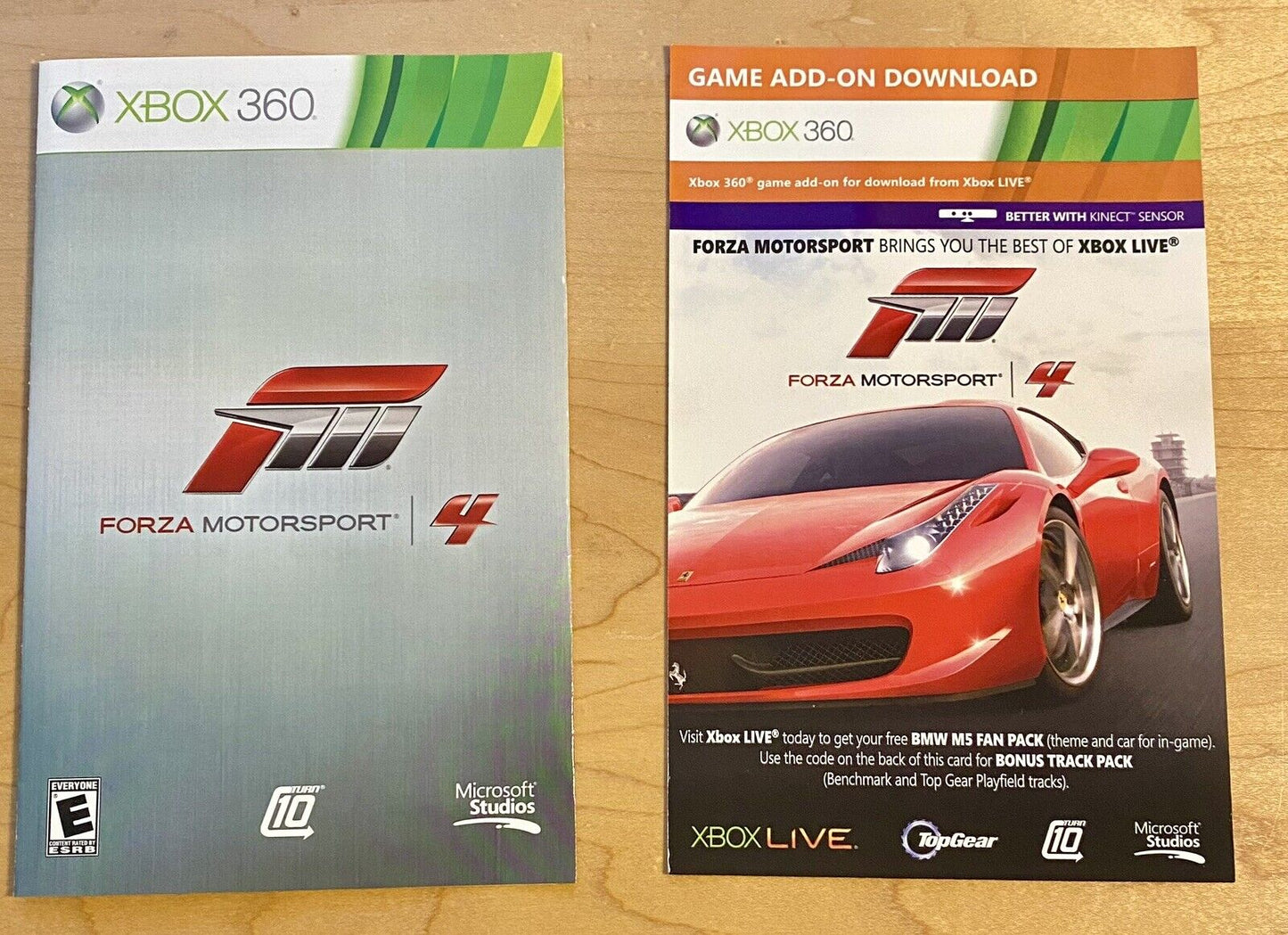 Forza Motorsport 4 (Microsoft Xbox 360, 2011) CIB W/ Manual & Insert, Tested