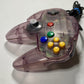 Nintendo 64 N64 Clear Atomic Purple Controller OEM Original All Buttons Tested!