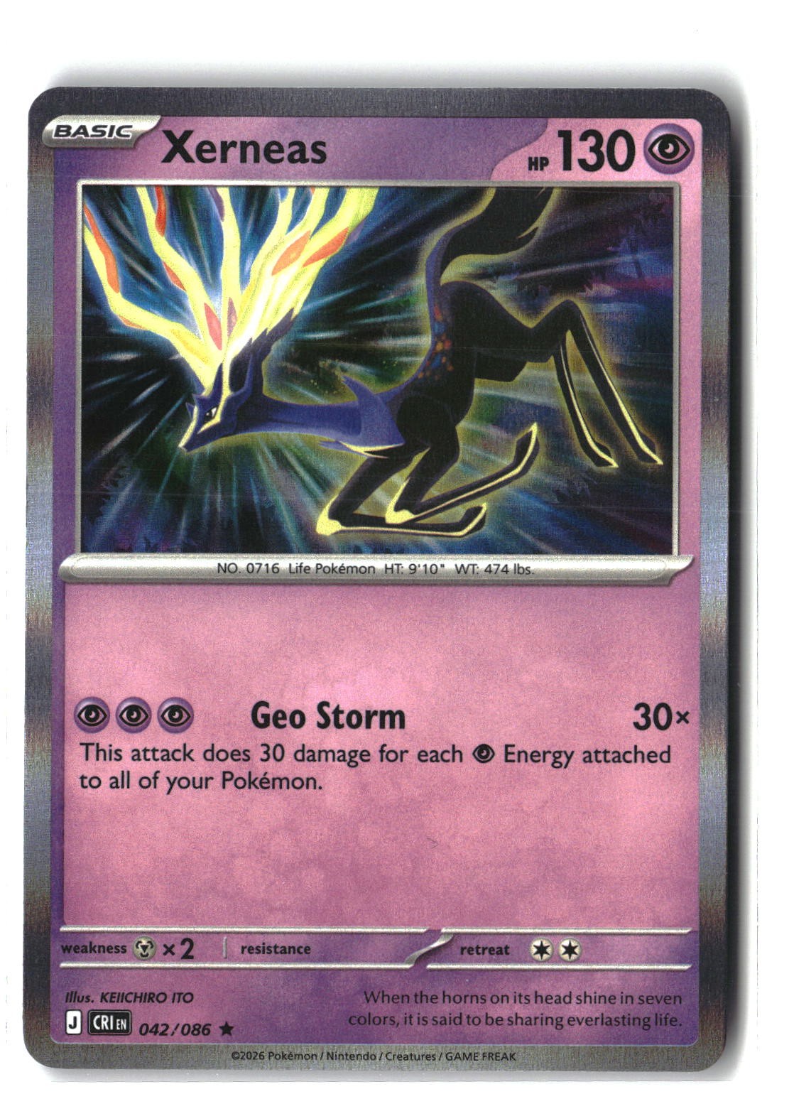 Xerneas Holofoil NM (Chaos Rising 042/086)