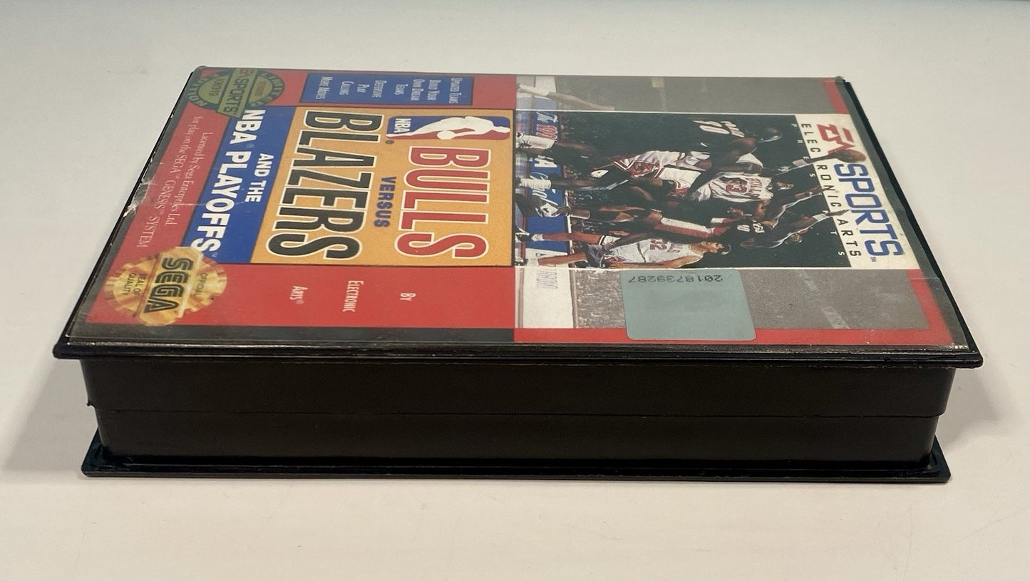 Bulls vs. Blazers and the NBA Playoffs Sega Genesis 1993 CIB W/ Case & Manual