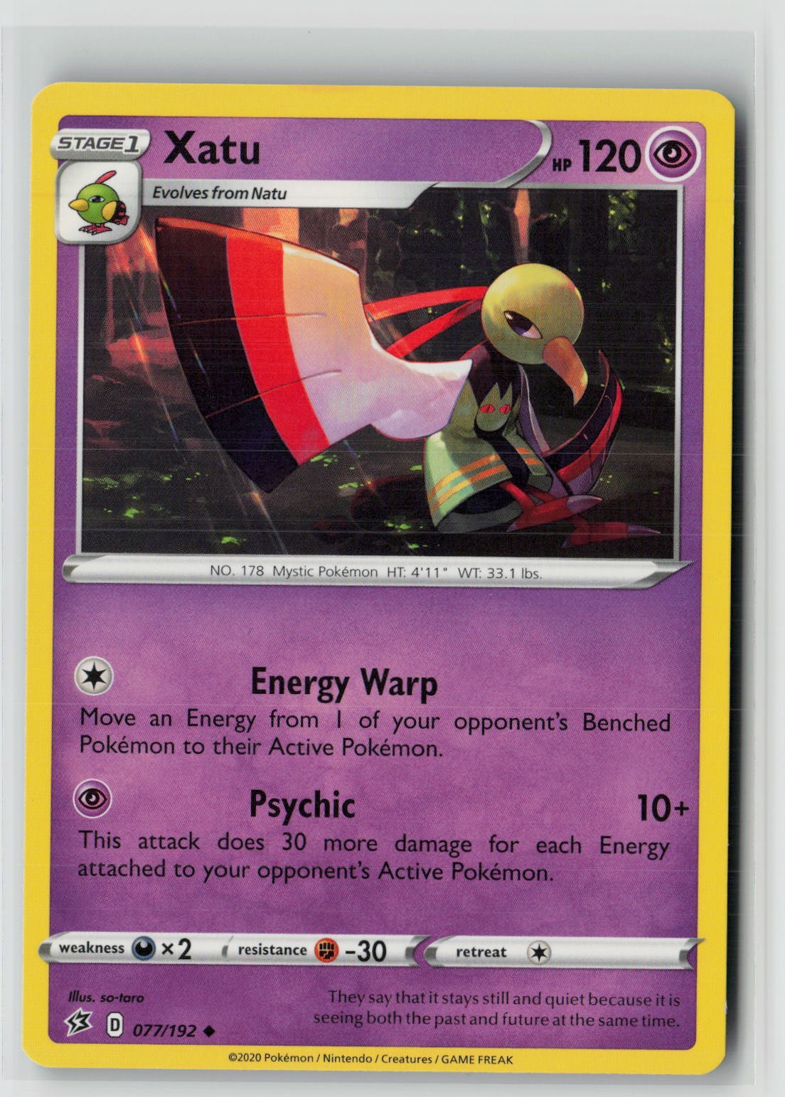 Xatu (SWSH02: Rebel Clash 077/192) NM