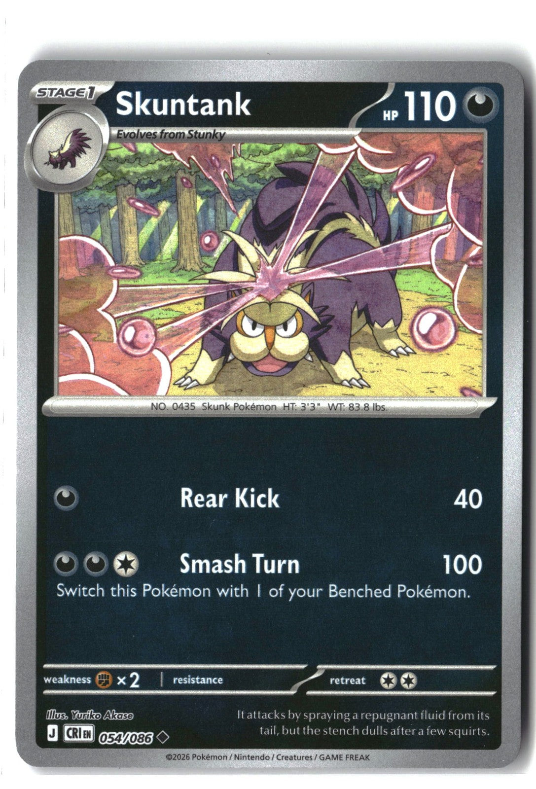 Skuntank Reverse Holofoil NM (Chaos Rising 054/086)
