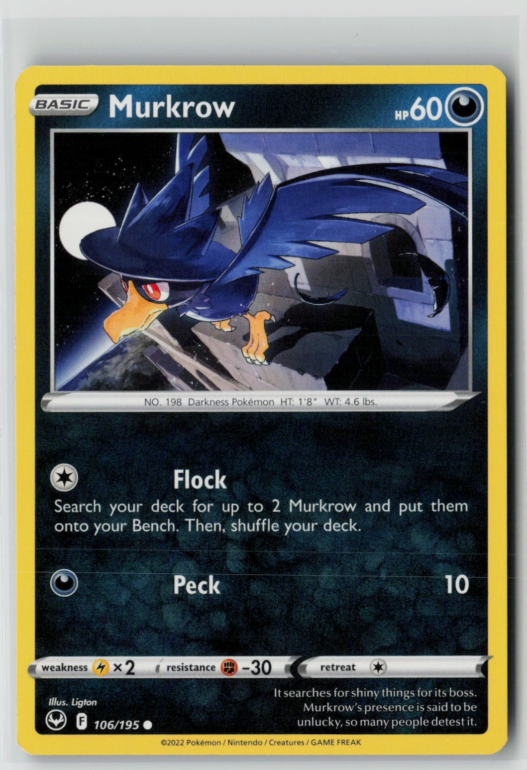 Murkrow (SWSH12: Silver Tempest 106/195) NM