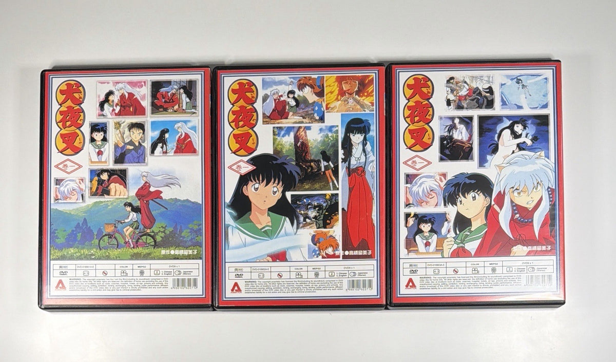 INUYASHA Box Set Vol 1-3 Anime DVD Japanese  Rare Episodes 1-25, Eng Subs Works