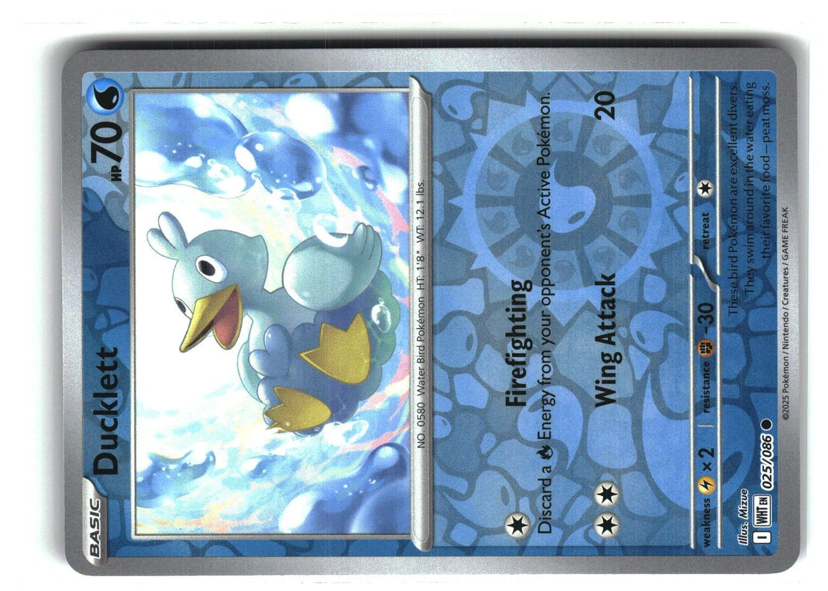 Ducklett Reverse Holofoil NM (SV: White Flare 025/086)