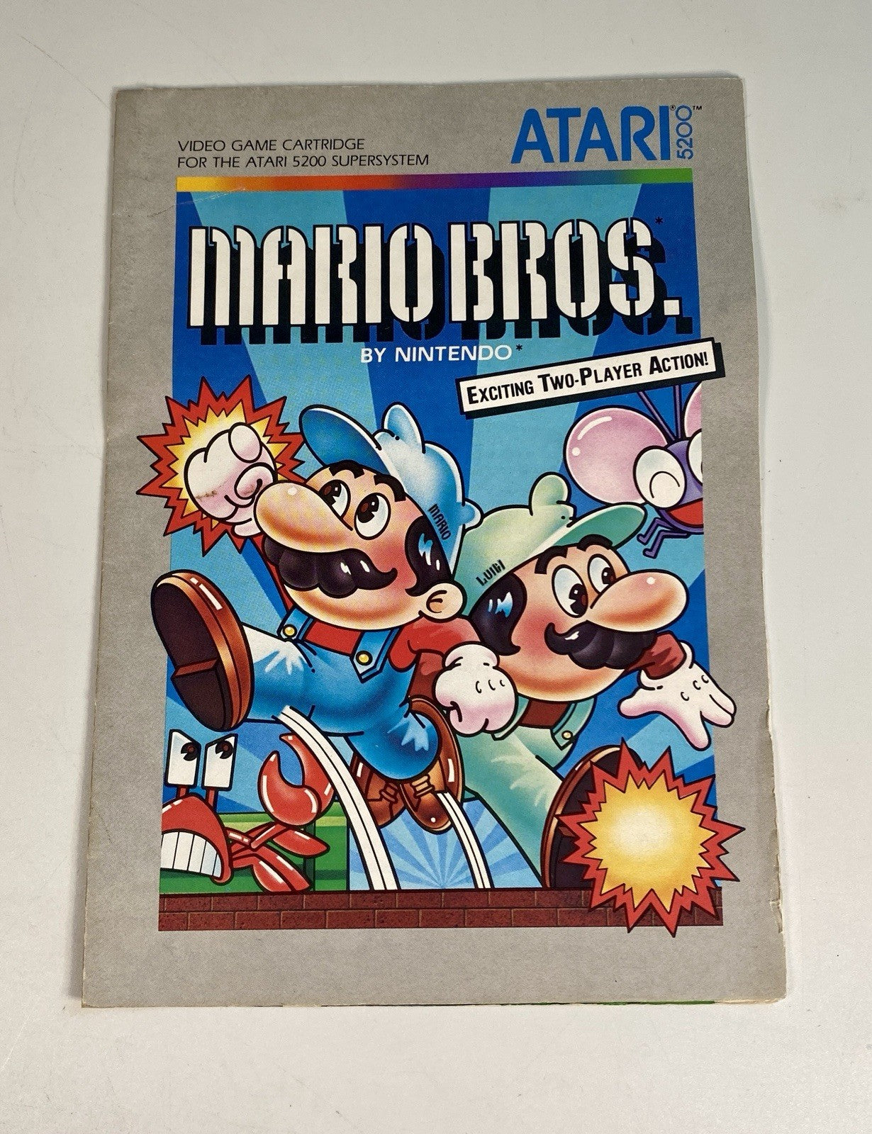 Mario Bros. (Atari 5200, 1983) Nintendo Cartridge And Manual, Tested & Works!