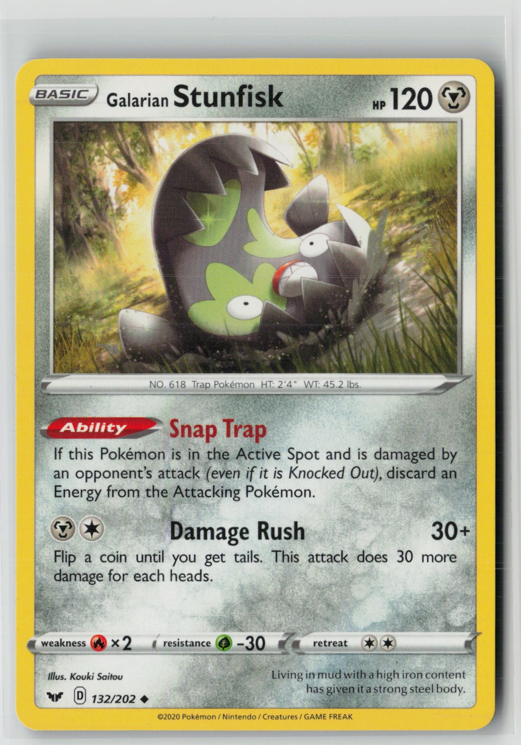 Galarian Stunfisk (SWSH01: Sword & Shield Base Set 132/202) NM