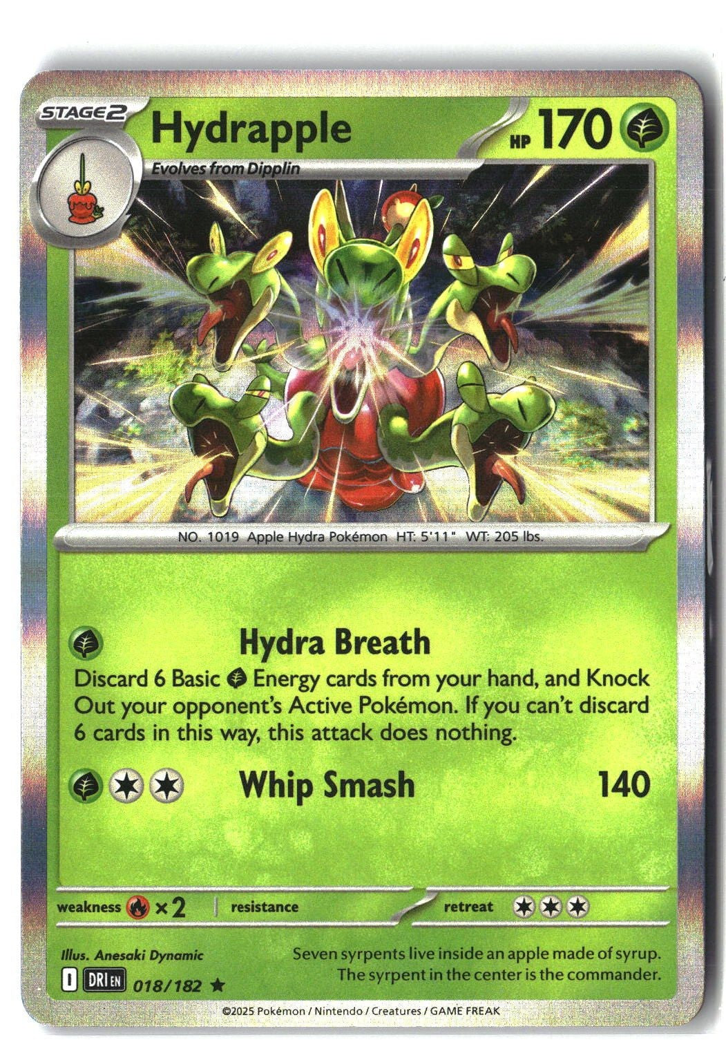 Hydrapple Holofoil NM (Destined Rivals 018/182)