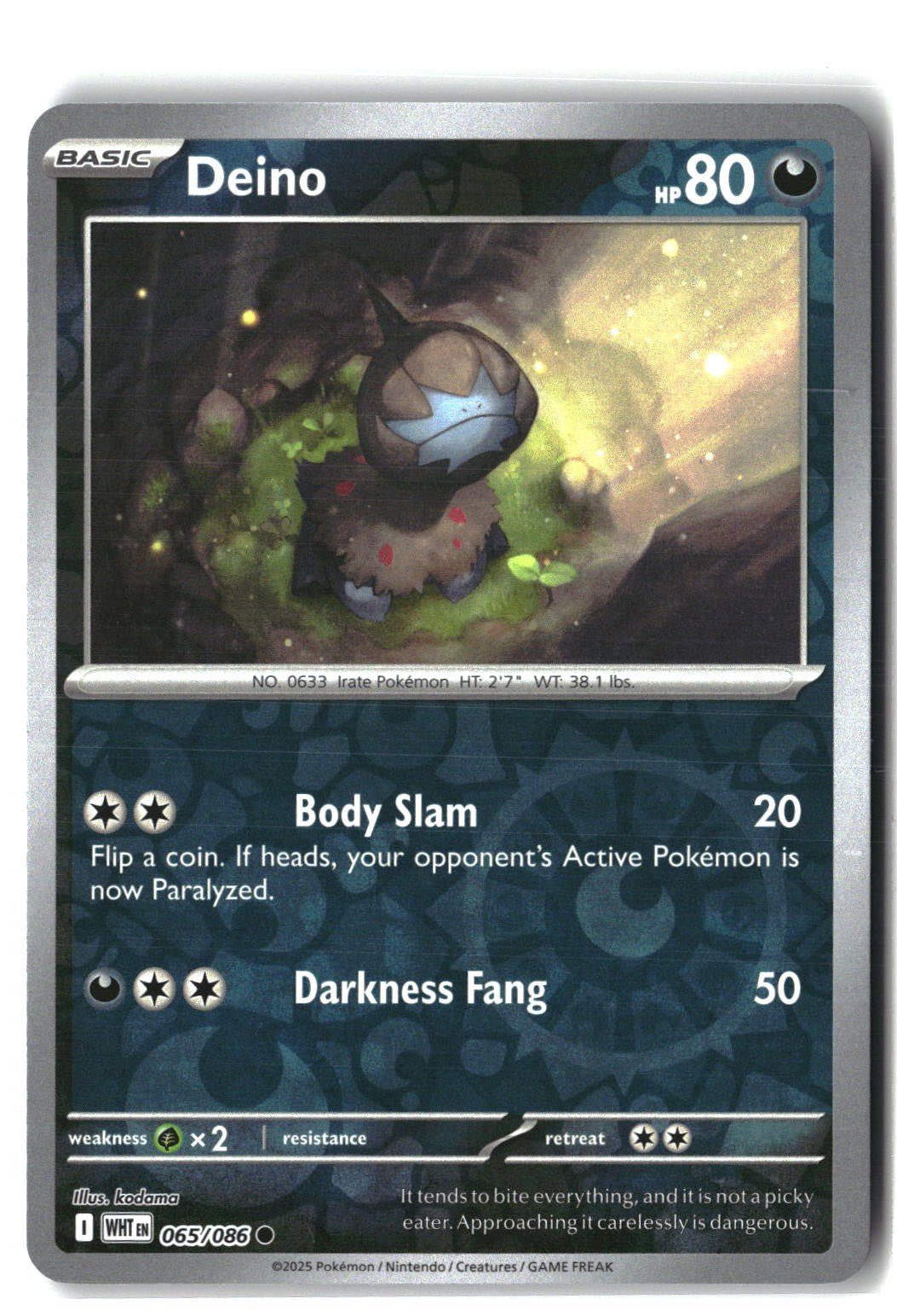 Deino Reverse Holofoil NM (SV: White Flare 065/086)