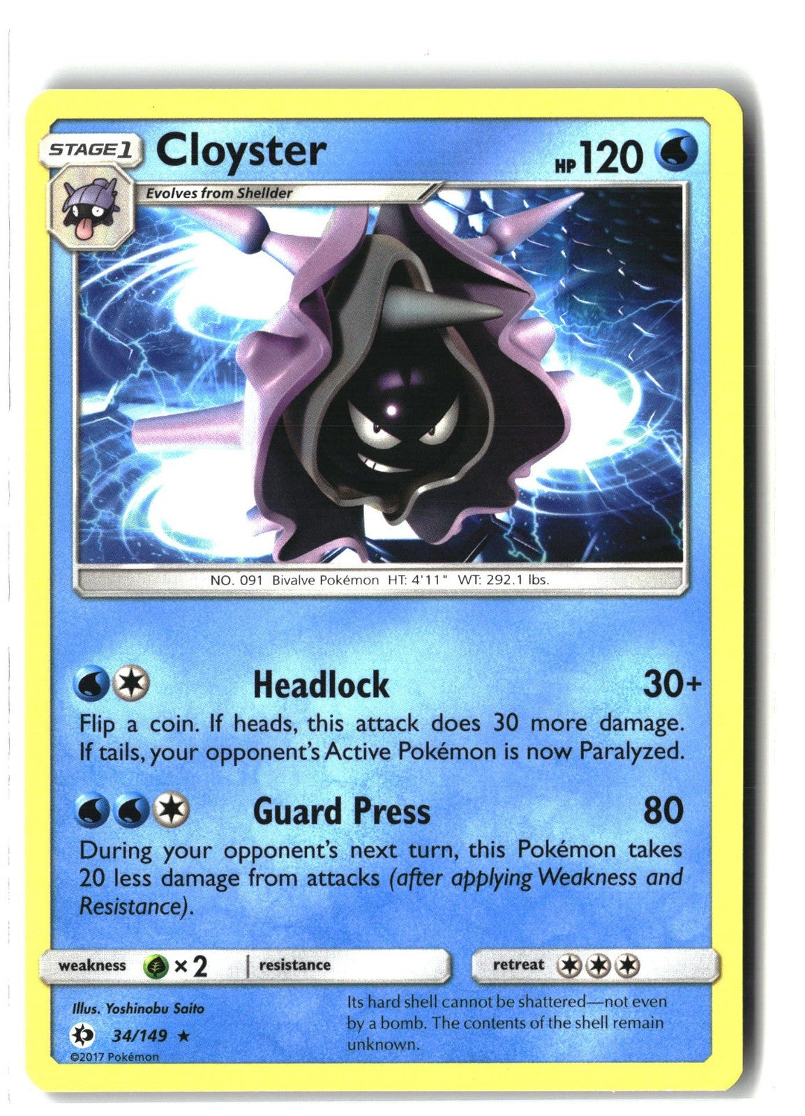 Cloyster (SM Base Set 34/149) NM