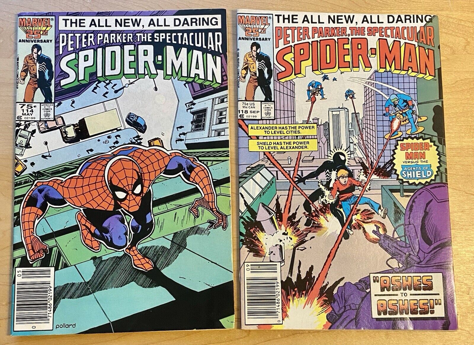 Peter Parker,  The Spectacular Spider-Man 2 Comic Bundle Lot Issues 114 & 118