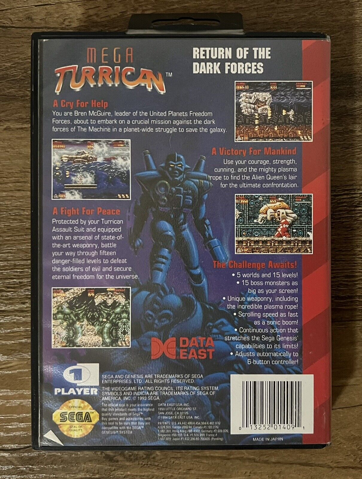 Mega Turrican (Sega Genesis, 1994) Complete CIB Authentic Tested