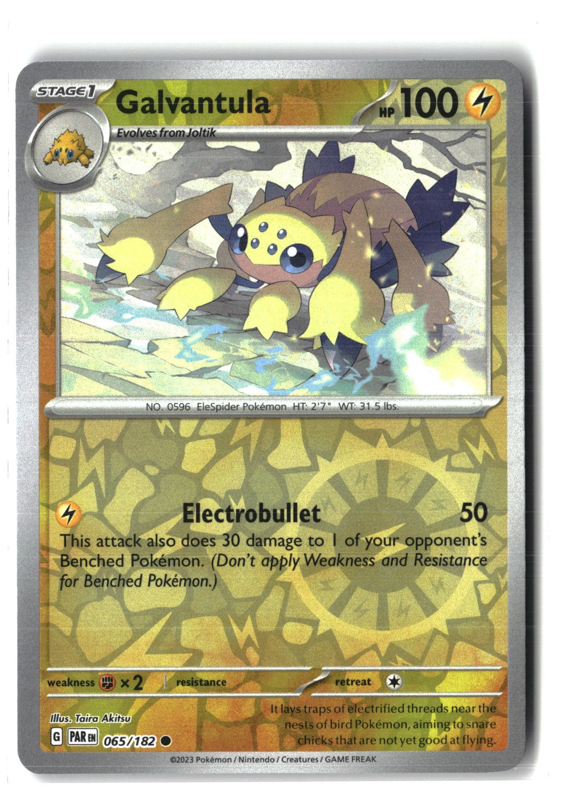 Galvantula Reverse Holofoil NM (Paradox Rift 065/182)