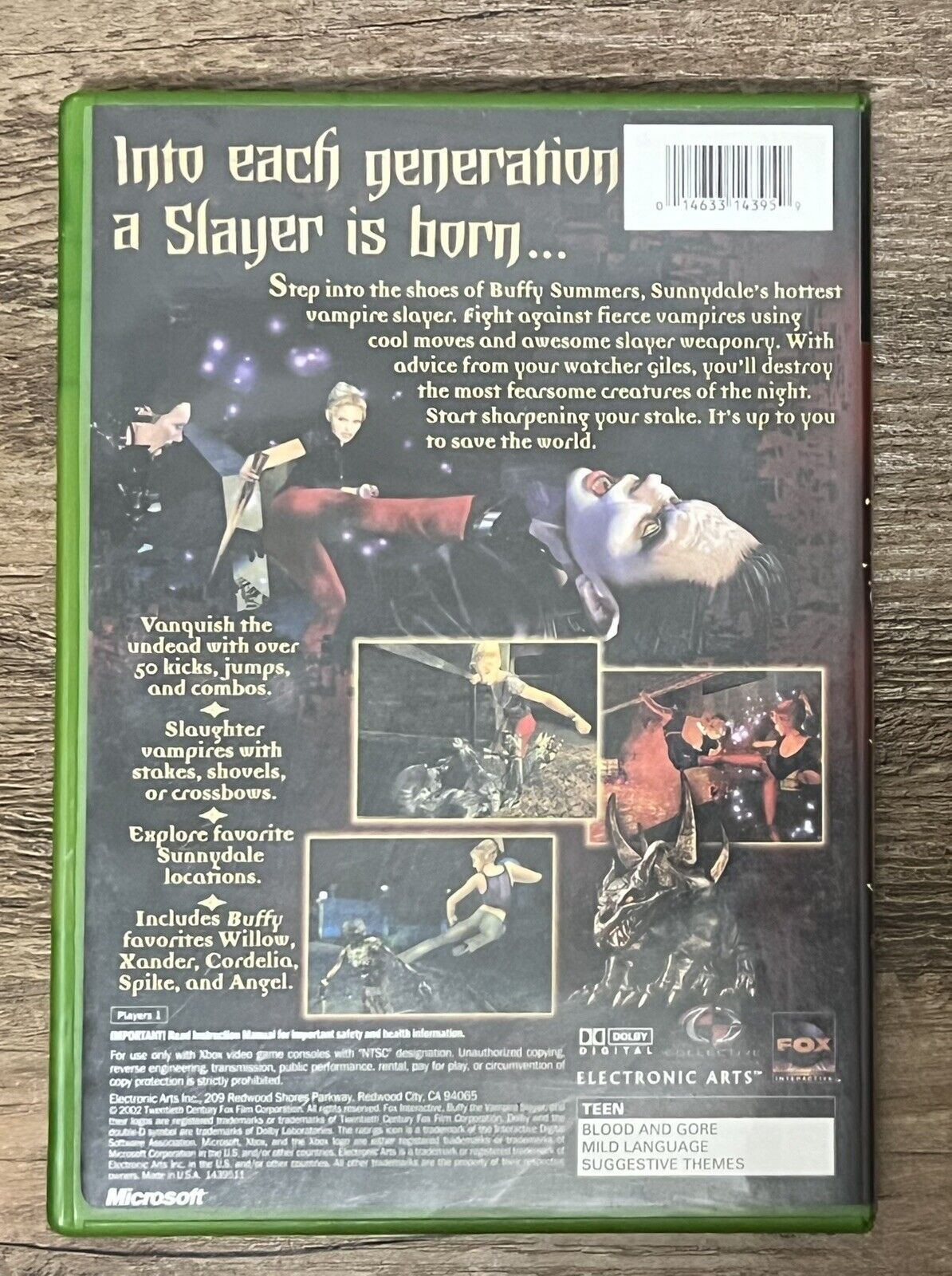 Buffy the Vampire Slayer (Microsoft Xbox, 2002) Clean Disc!