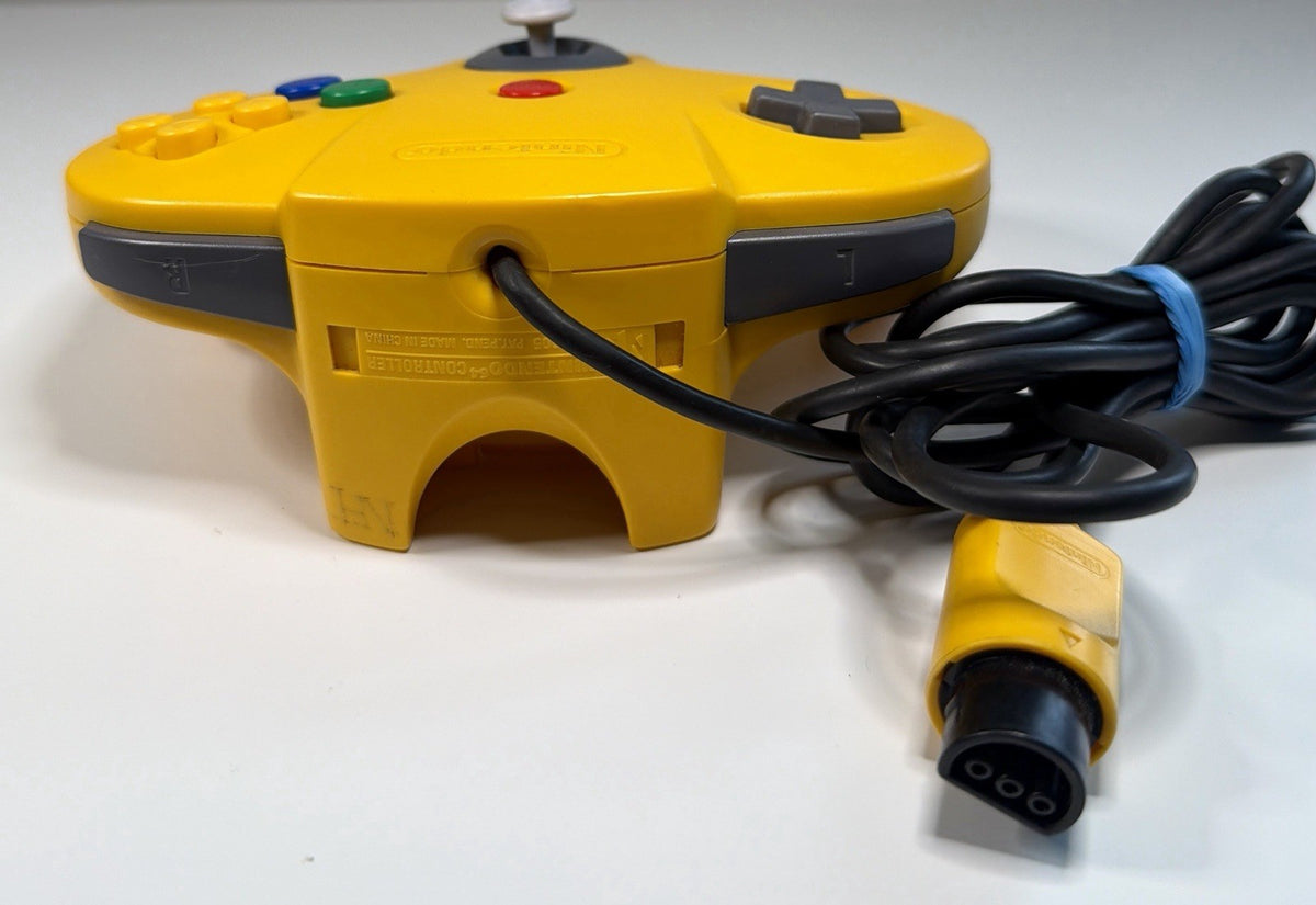Yellow N64 Nintendo 64 Controller OEM w/ 8BitDo Hall Effect Joystick Tested