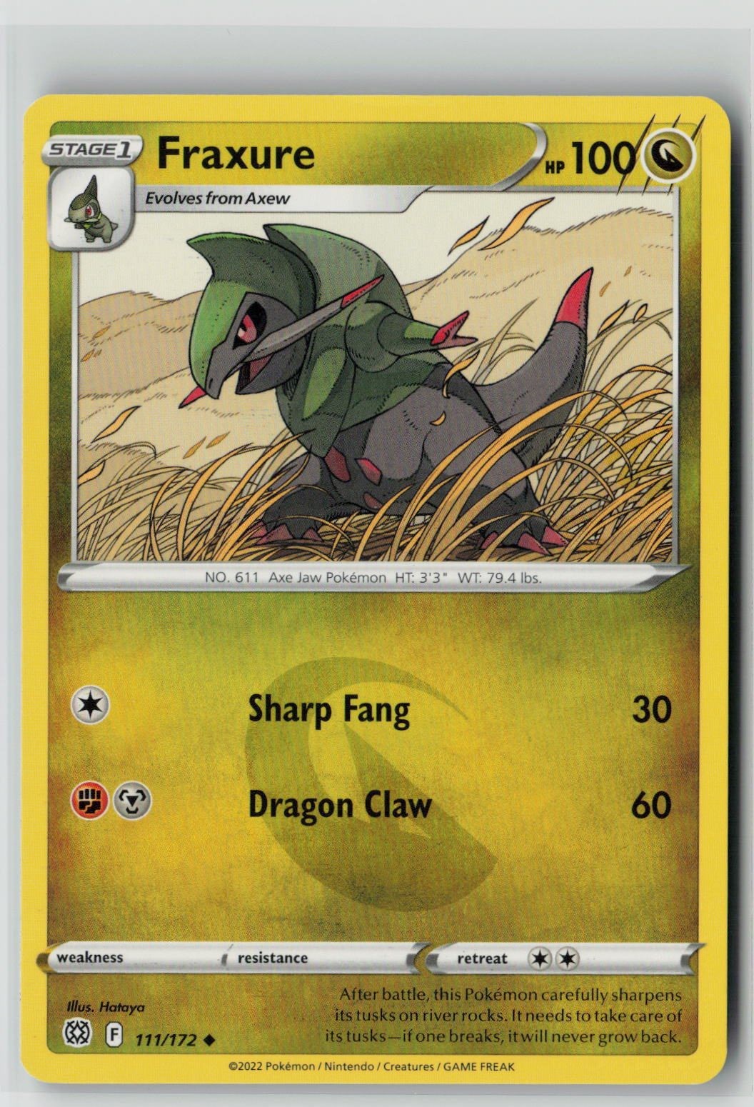 Fraxure (SWSH09: Brilliant Stars 111/172) NM