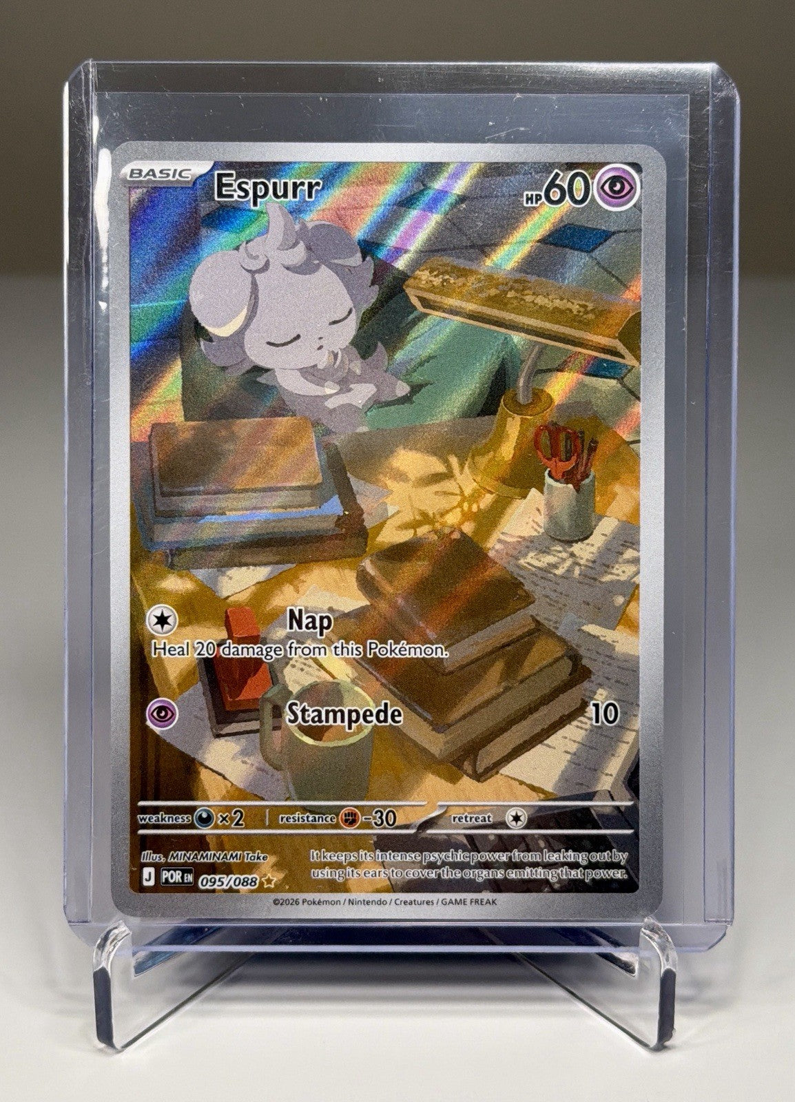 Espurr 095/088 ME03: Perfect Order Illustration Rare Pokemon NM Near Mint
