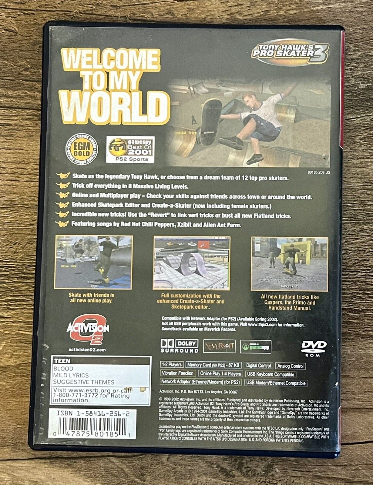 Tony Hawk's Pro Skater 3 (Sony PlayStation 2, 2002) PS2 Complete W Reg Card.