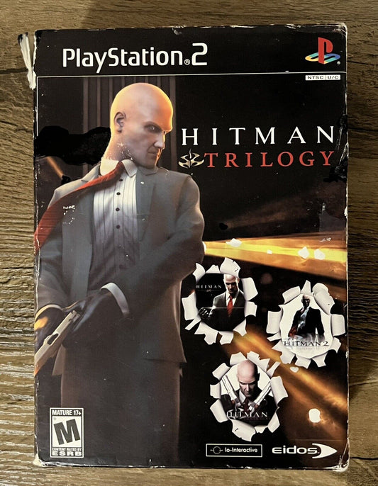 Hitman Trilogy (Sony PlayStation 2, 2007) COMPLETE AND TESTED 3 GAMES, MOVIE PRE