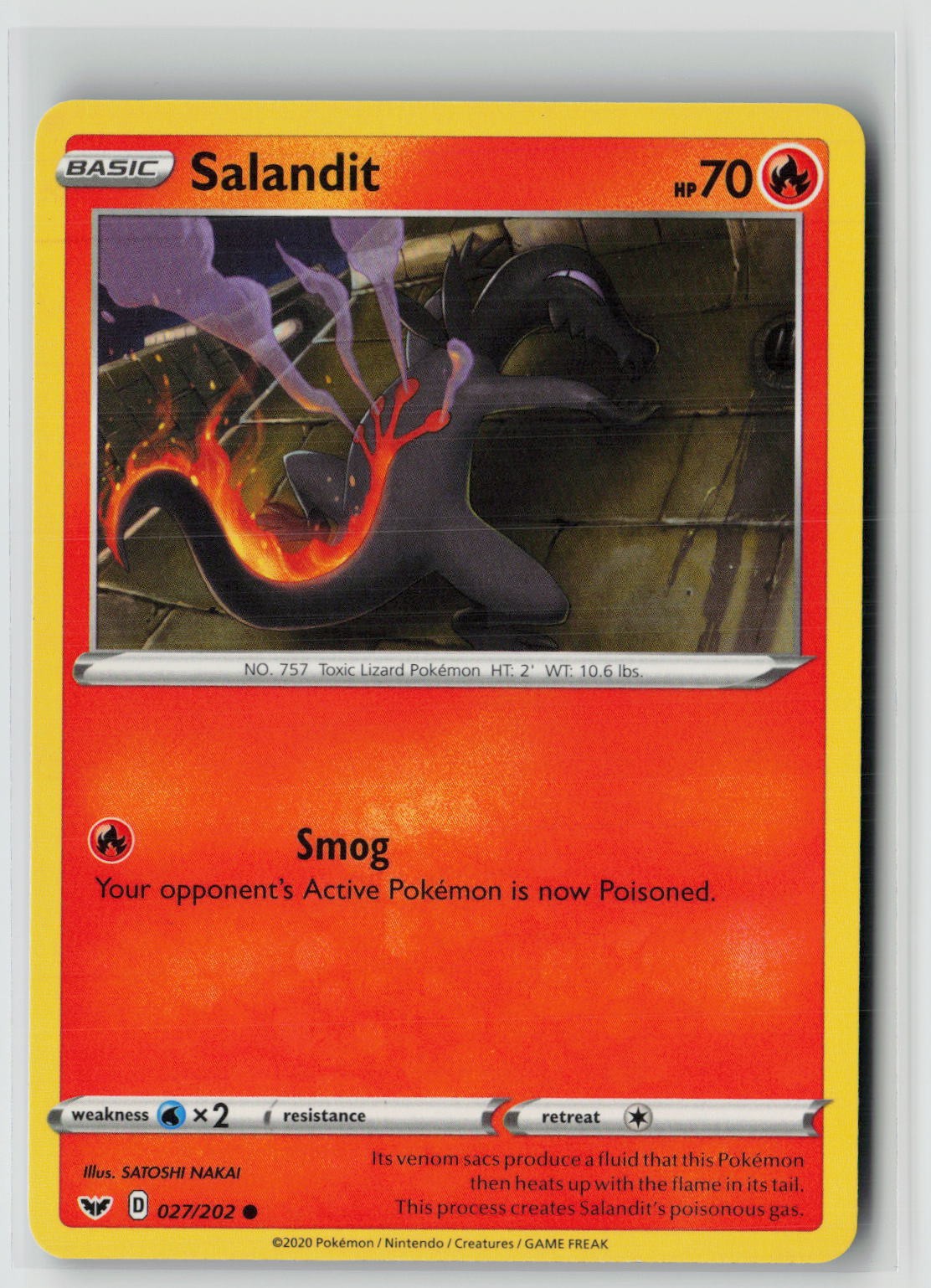 Salandit (SWSH01: Sword & Shield Base Set 027/202) NM