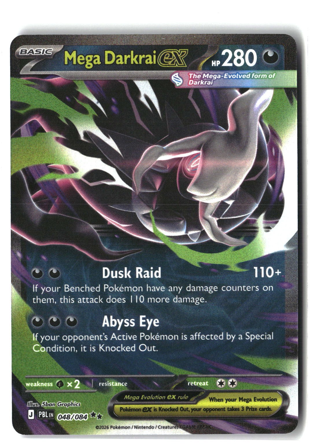 Mega Darkrai ex Holofoil NM (Pitch Black 048/084)