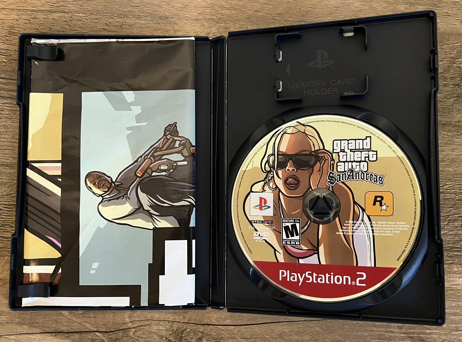 Grand Theft Auto: San Andreas (PlayStation 2, 2004) With Map, No Manual. Tested!