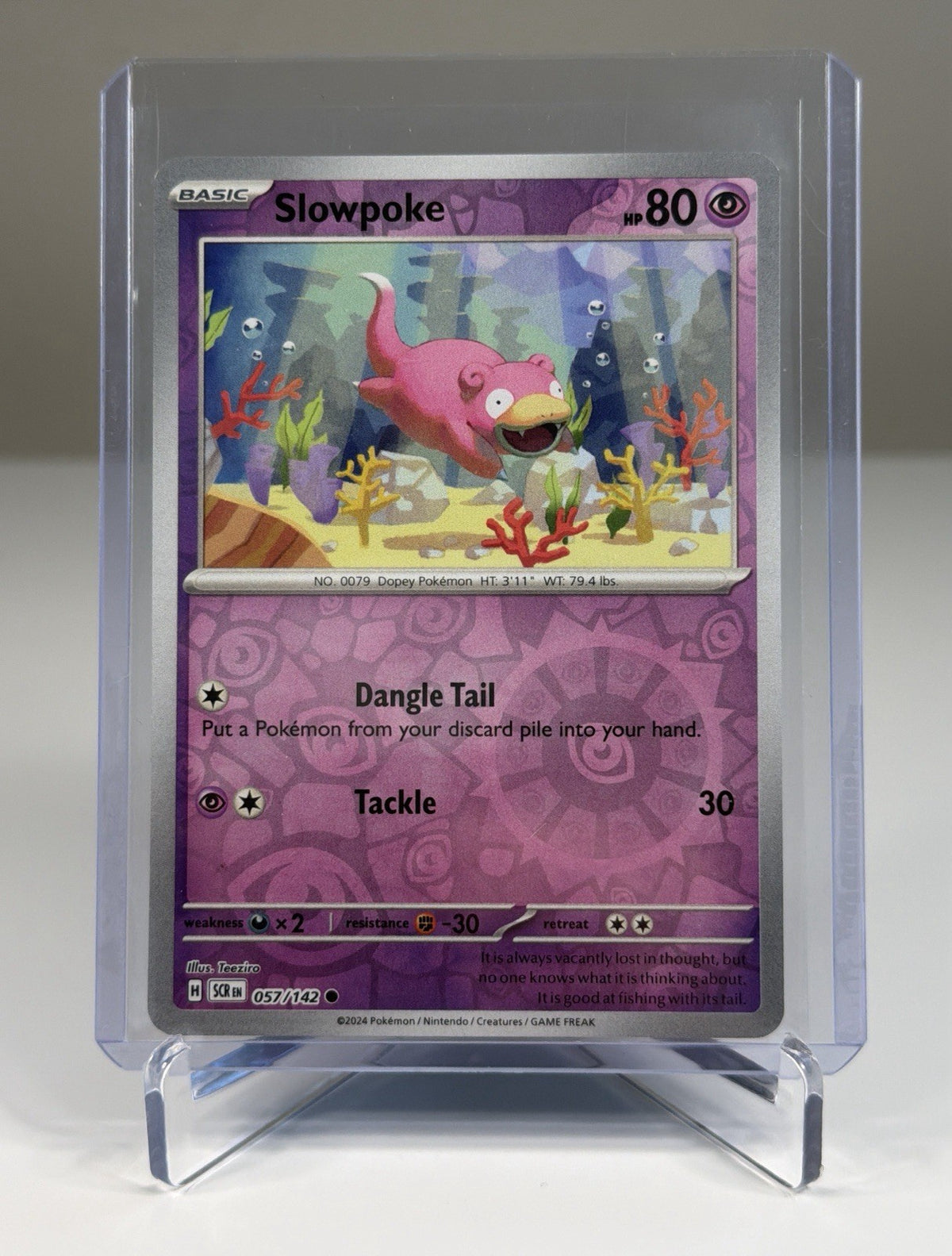 Slowpoke 57/142 Common Stellar Crown Pokemon Reverse Holo Near Mint NM