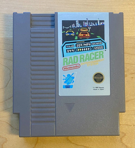 Rad Racer (Nintendo Entertainment System NES, 1985) Authentic & Tested